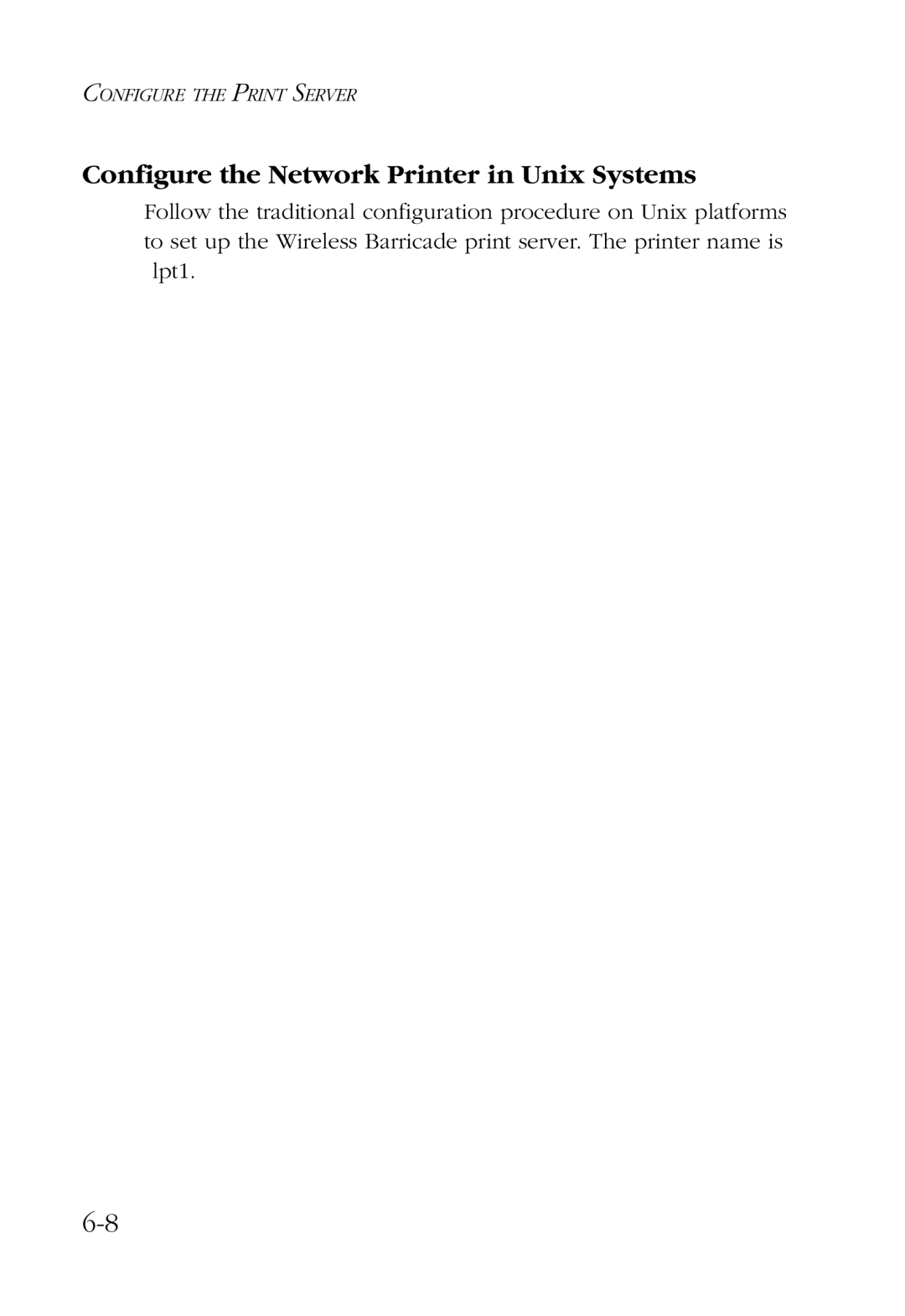 SMC Networks SMC7004AWBR manual Configure the Network Printer in Unix Systems 