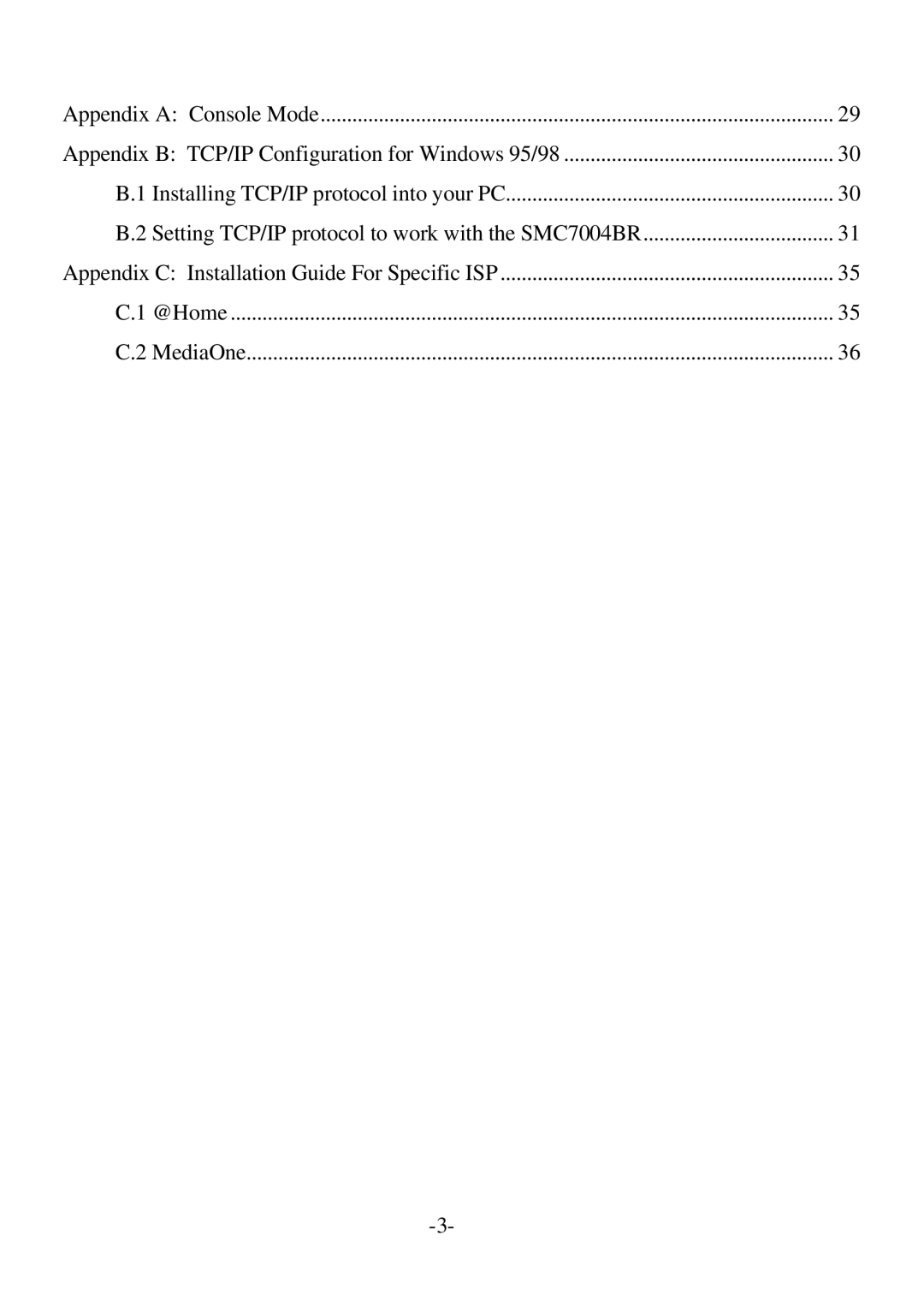 SMC Networks SMC7004BR specifications 