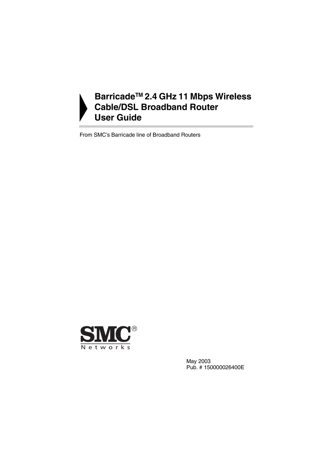 SMC Networks SMC7004VWBR V.2 manual 