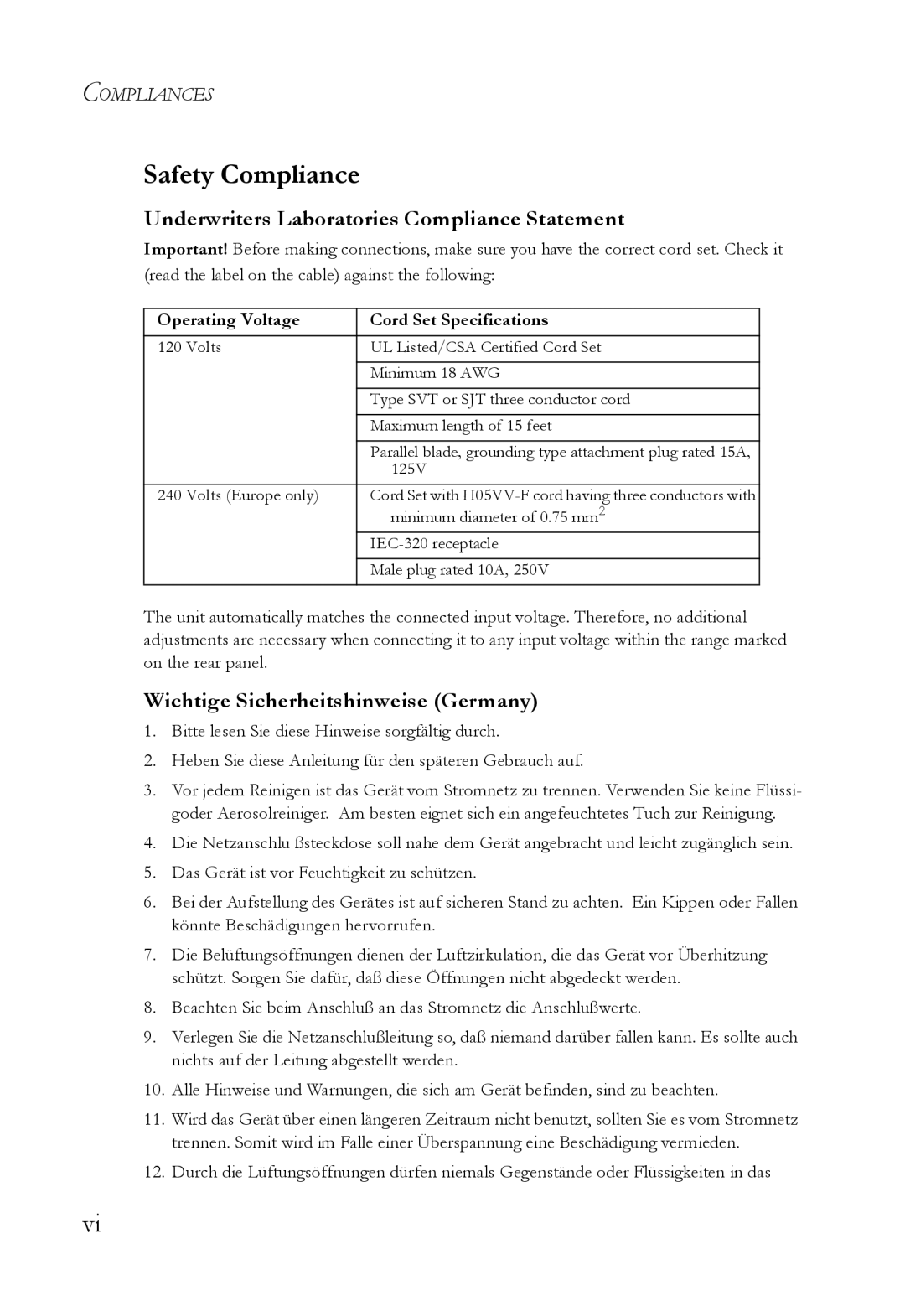 SMC Networks SMC7004VWBR manual Safety Compliance, Underwriters Laboratories Compliance Statement 