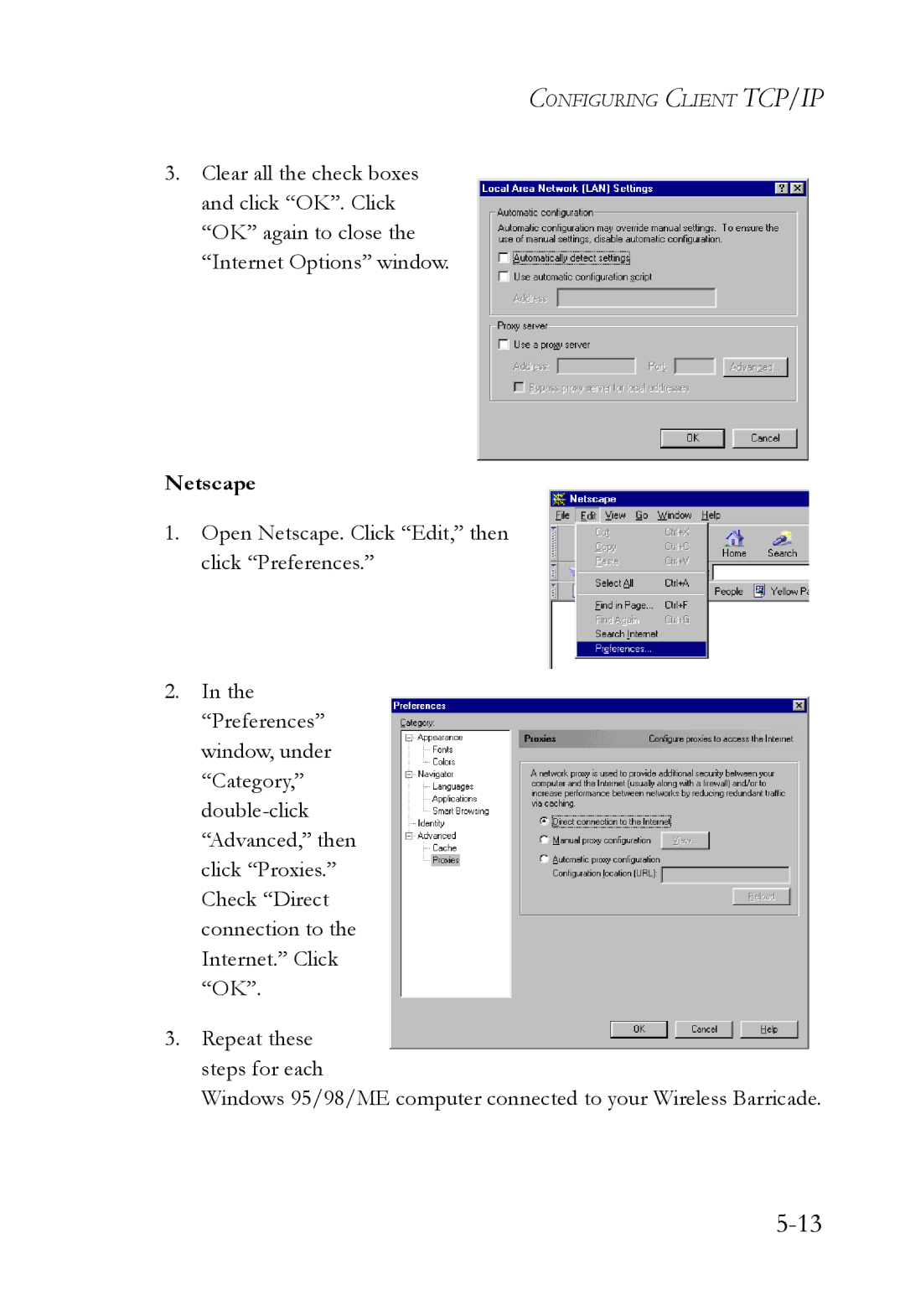 SMC Networks SMC7004VWBR manual Netscape 