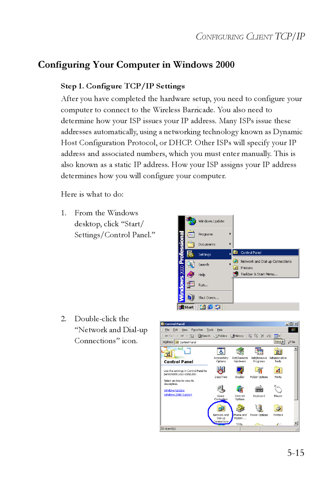 SMC Networks SMC7004VWBR manual Configuring Your Computer in Windows, Configure TCP/IP Settings 