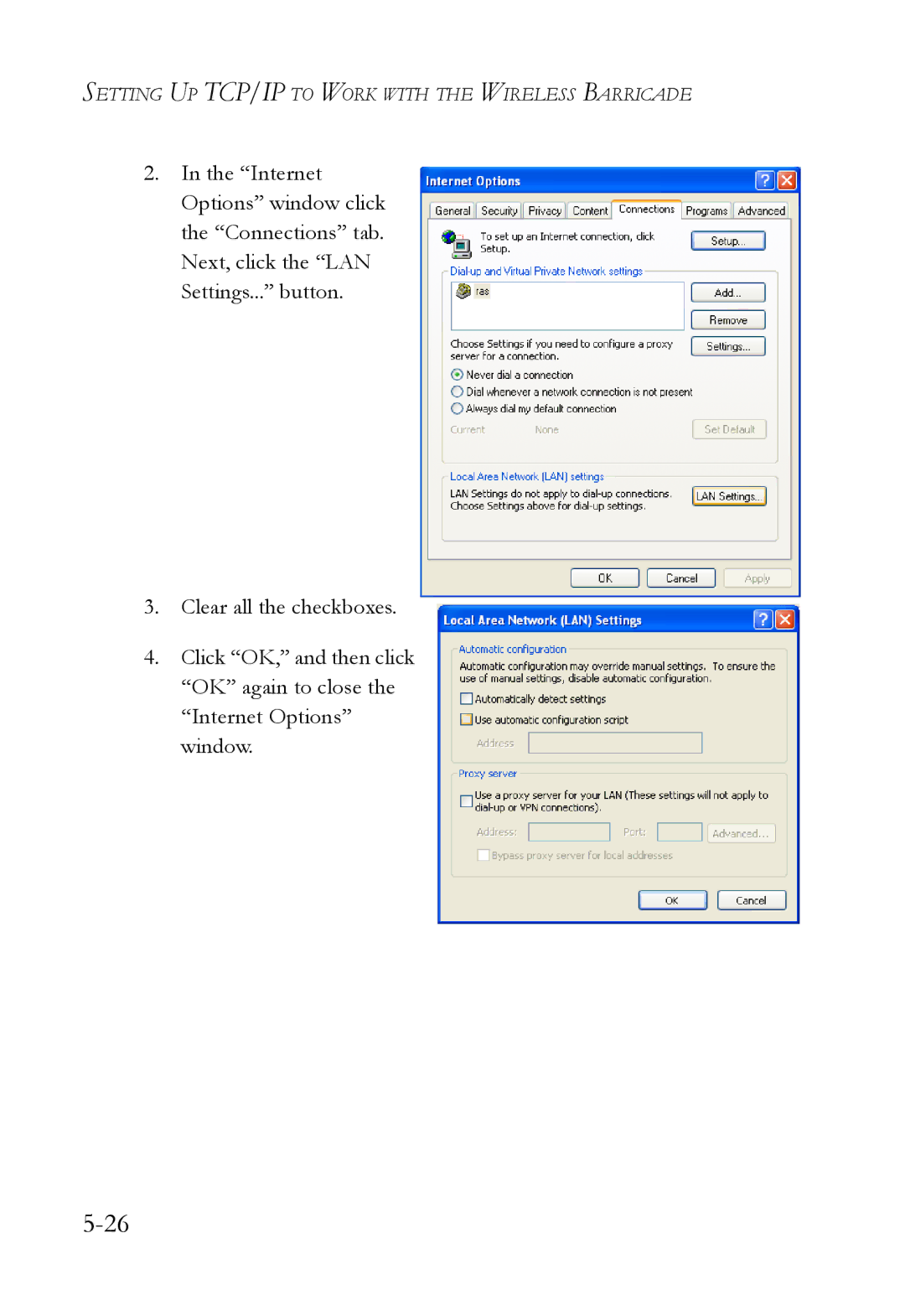 SMC Networks SMC7004VWBR manual Setting UP TCP/IP to Work with the Wireless Barricade 