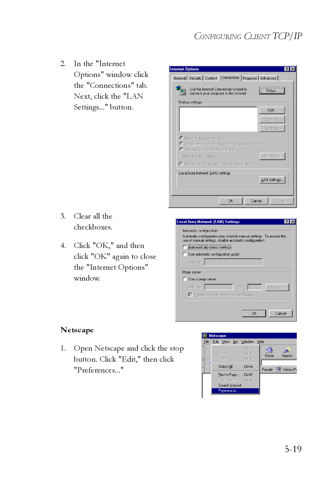 SMC Networks SMC7004WFW manual Netscape 