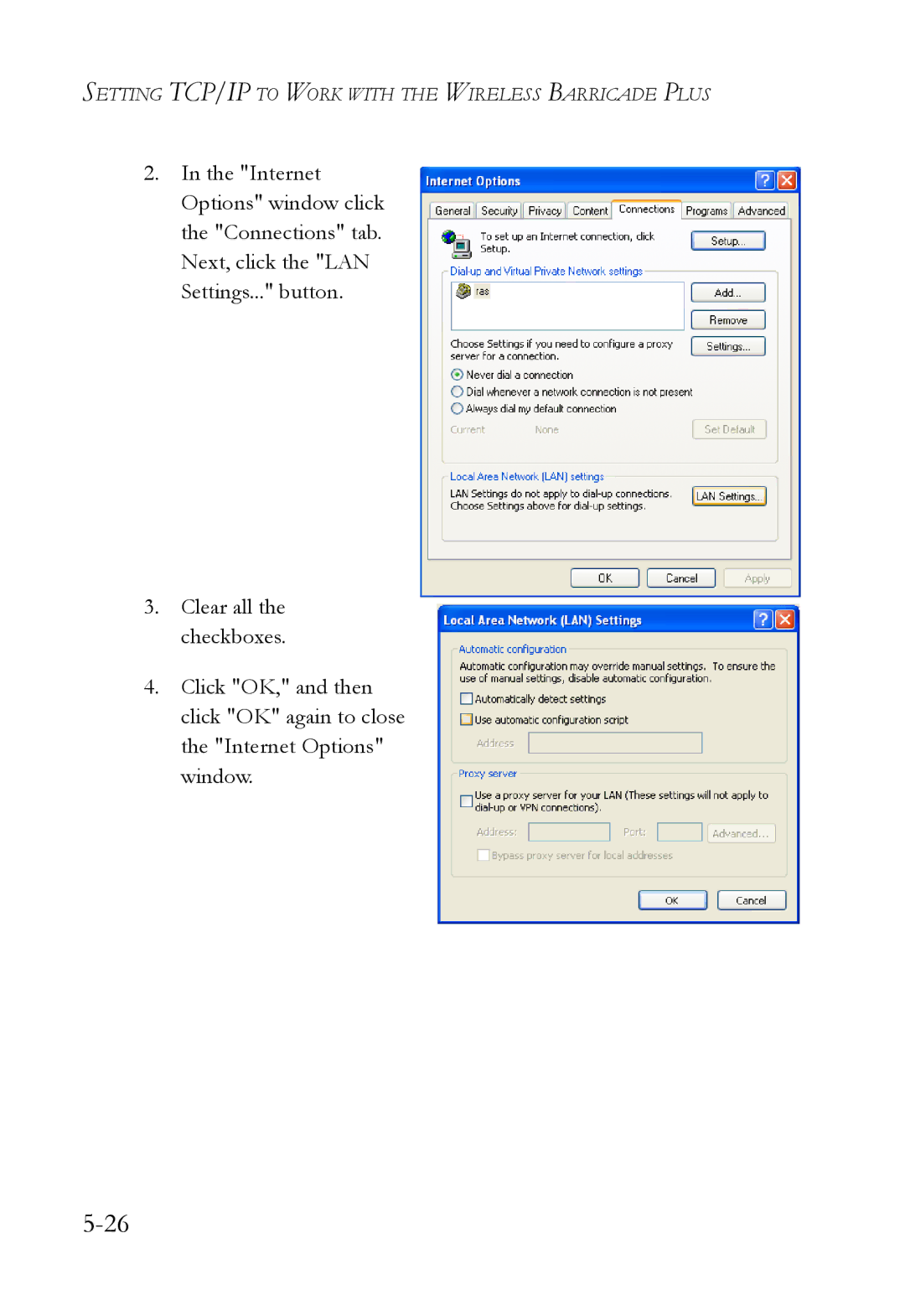 SMC Networks SMC7004WFW manual Setting TCP/IP to Work with the Wireless Barricade Plus 