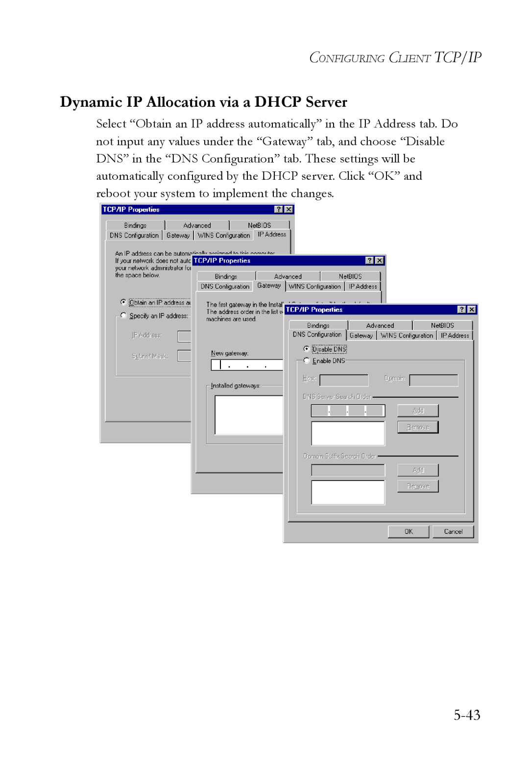 SMC Networks SMC7004WFW manual Dynamic IP Allocation via a Dhcp Server 