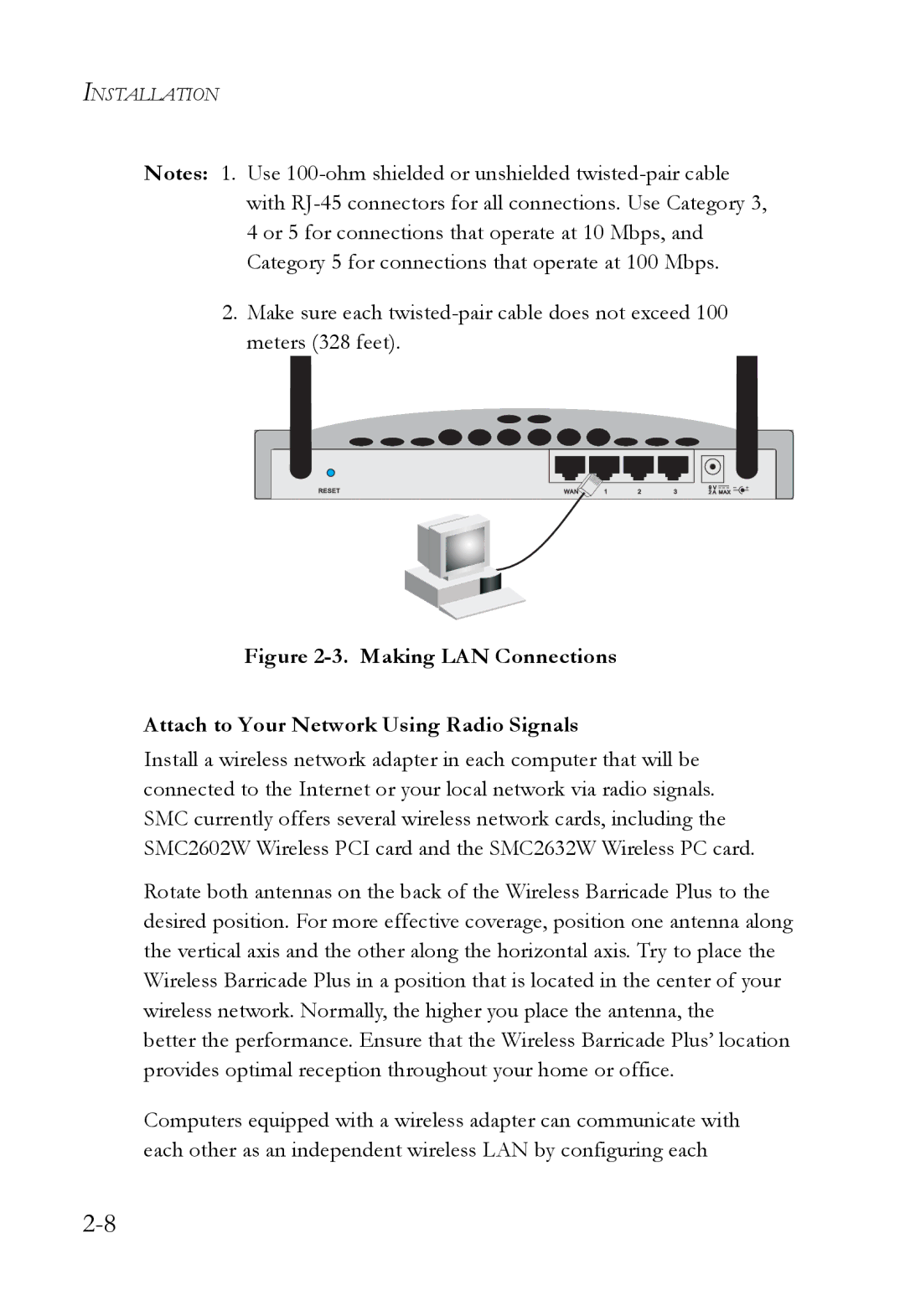 SMC Networks SMC7004WFW manual Max 