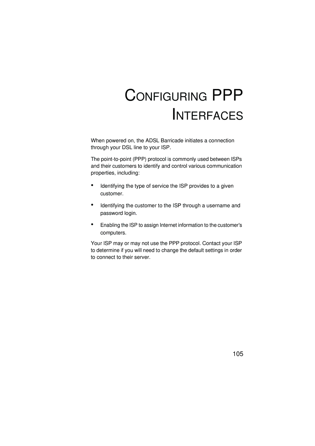 SMC Networks SMC7204BRA manual Configuring PPP Interfaces 