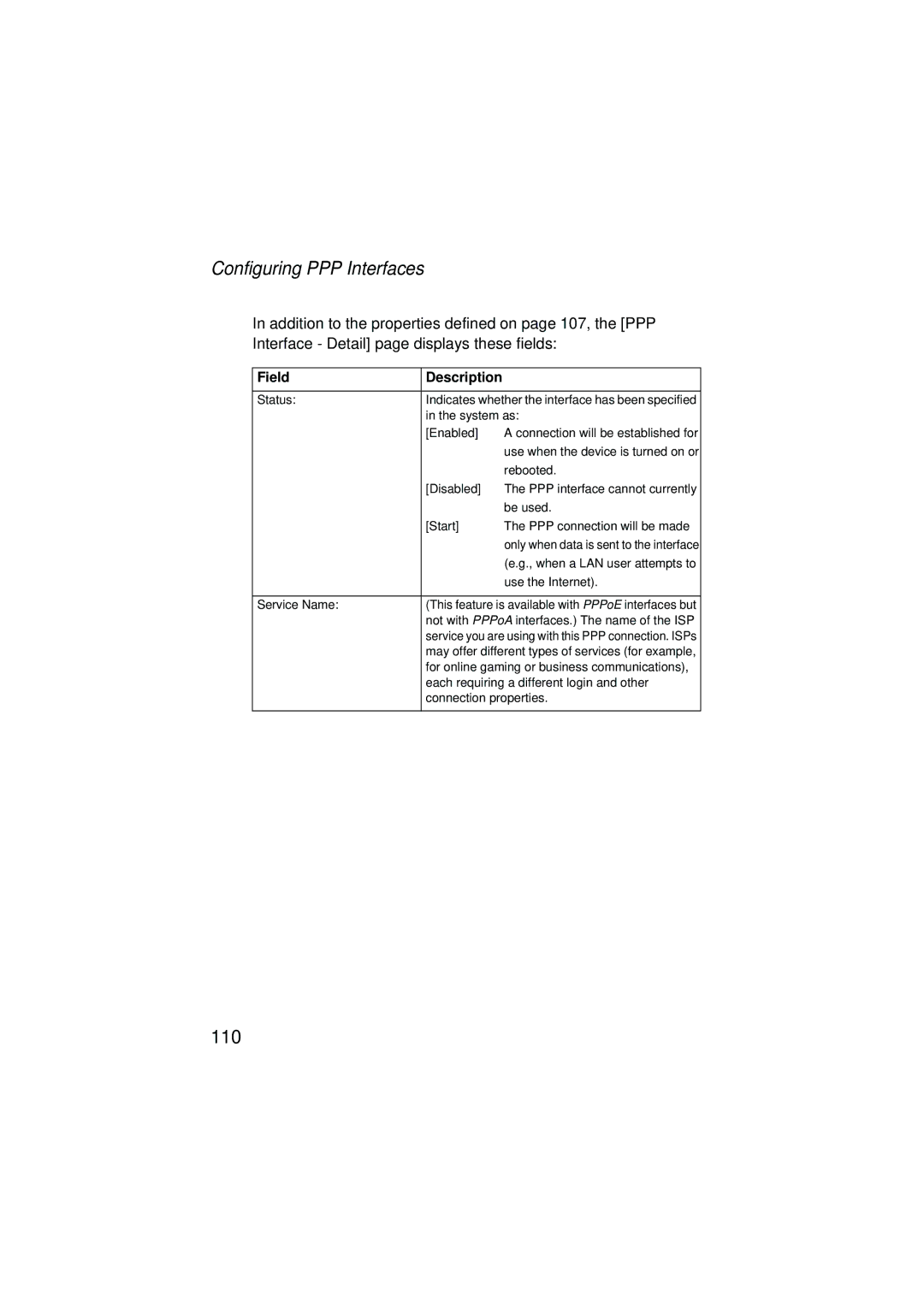 SMC Networks SMC7204BRA manual Status, System as, Enabled, Rebooted, Use the Internet, Service Name, Connection properties 