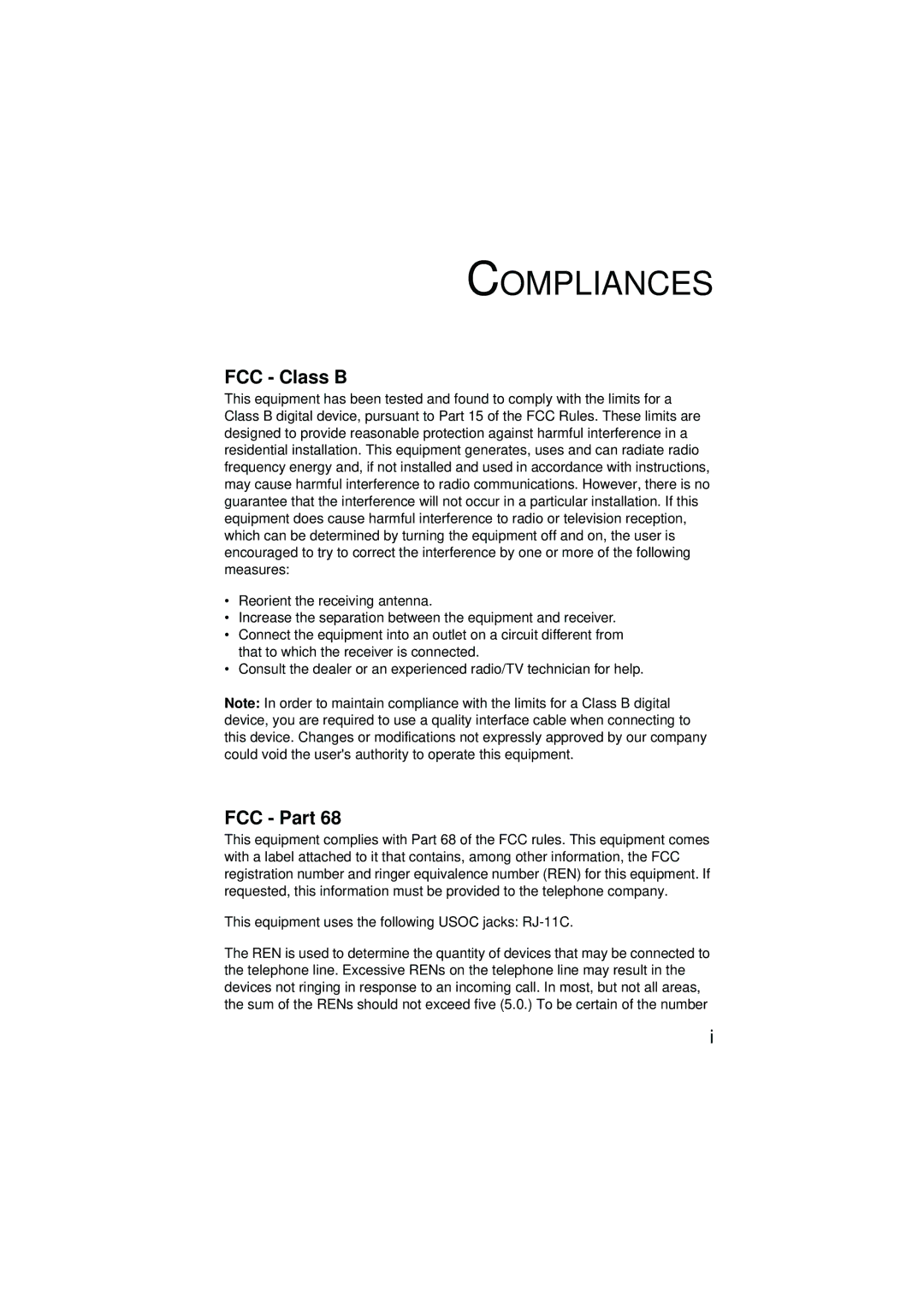 SMC Networks SMC7204BRA manual Compliances, FCC Class B, FCC Part 