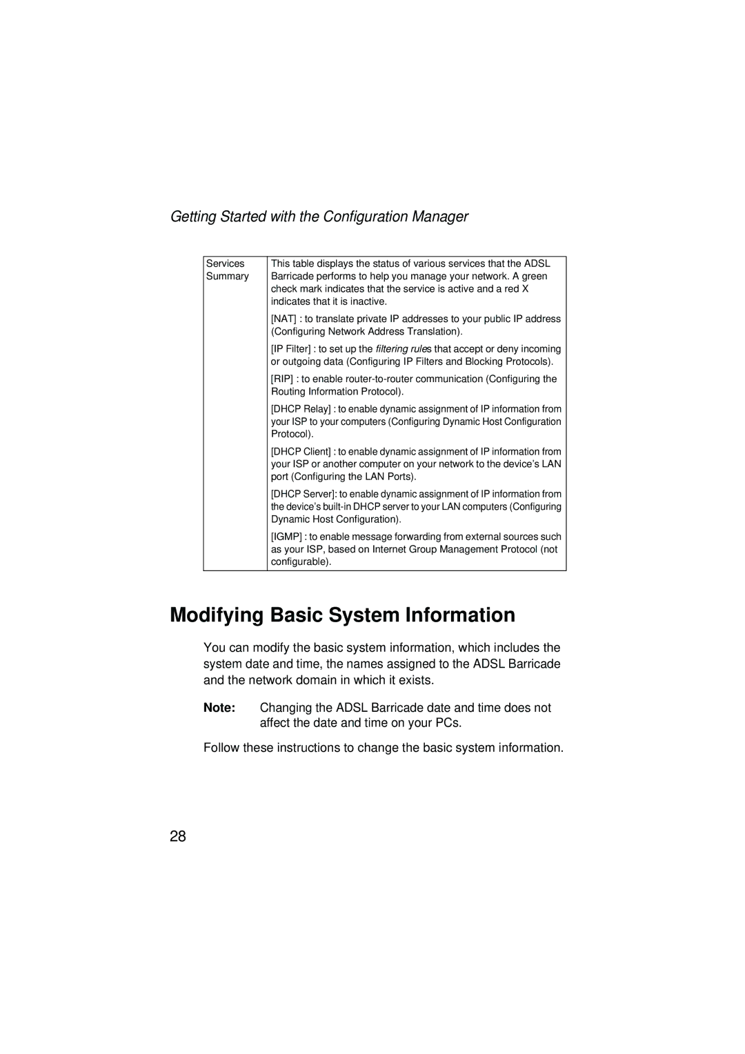 SMC Networks SMC7204BRA manual Modifying Basic System Information 