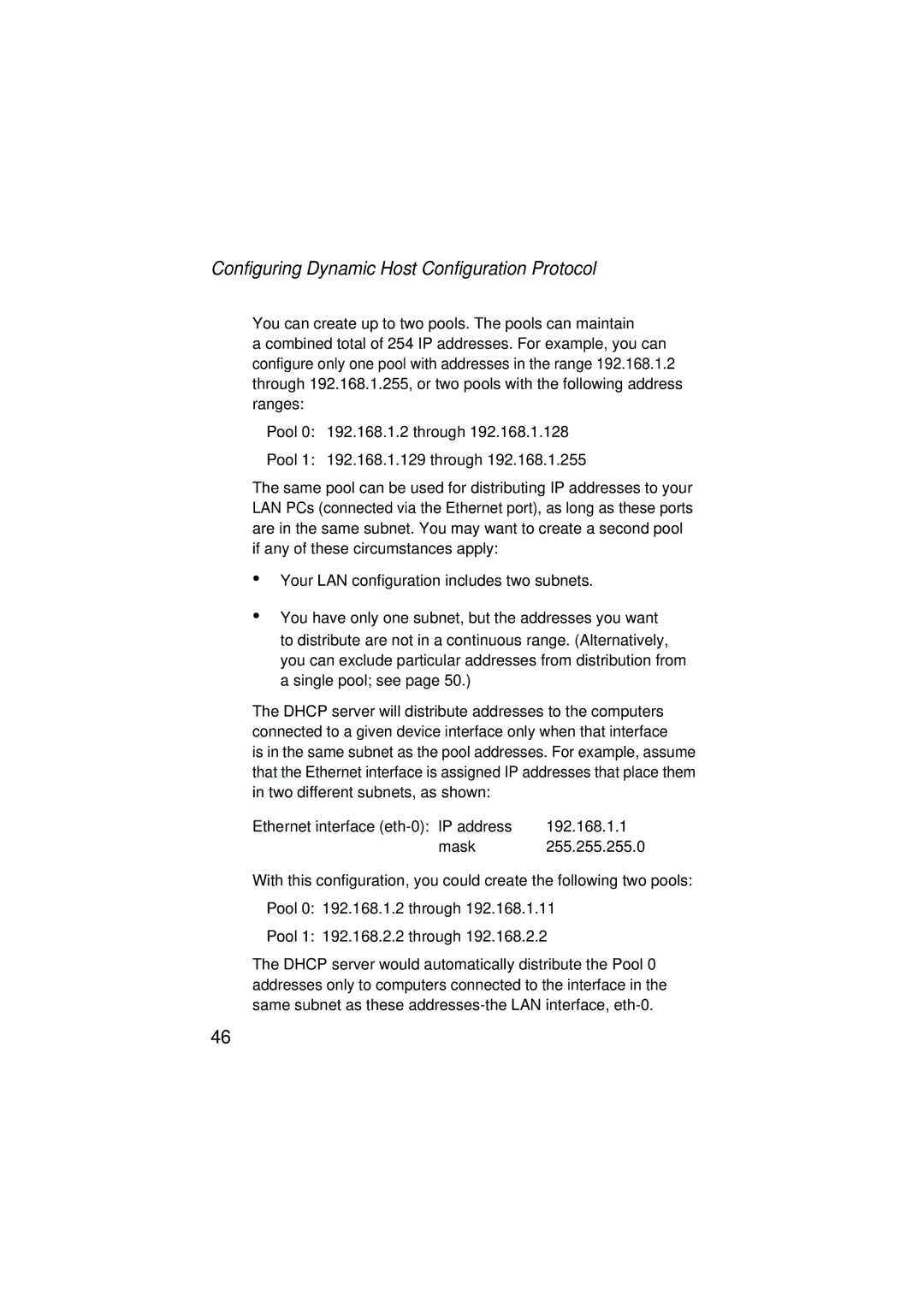 SMC Networks SMC7204BRA manual Configuring Dynamic Host Configuration Protocol 