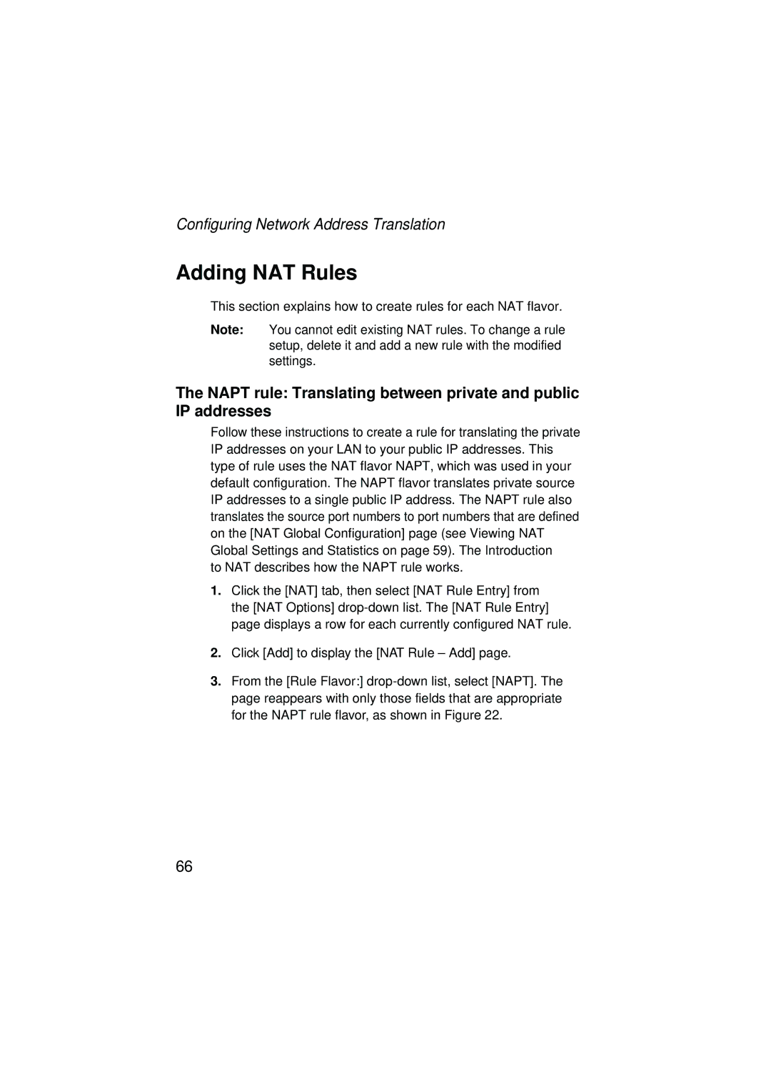 SMC Networks SMC7204BRA manual Adding NAT Rules 