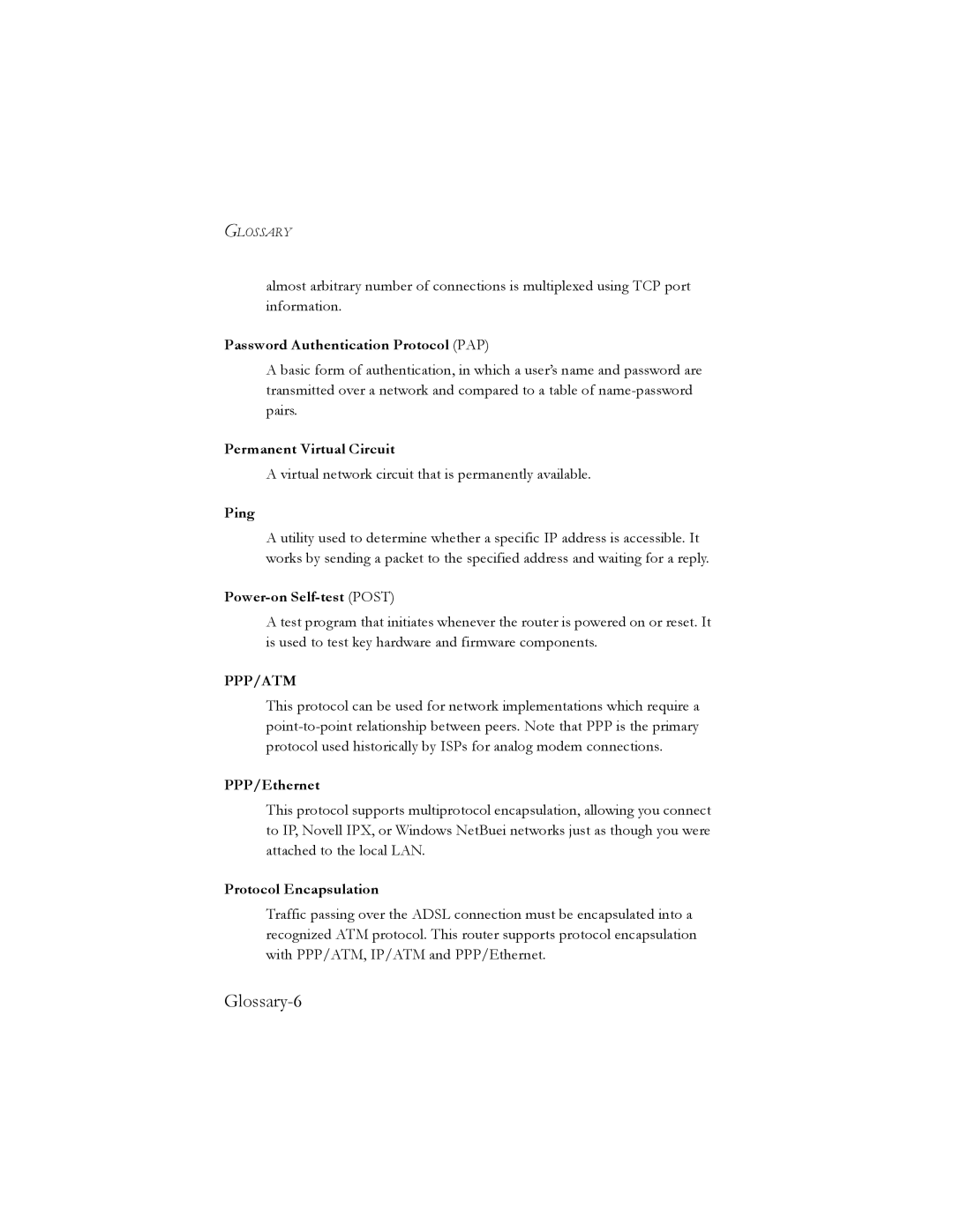 SMC Networks SMC7401BRA manual Glossary-6 