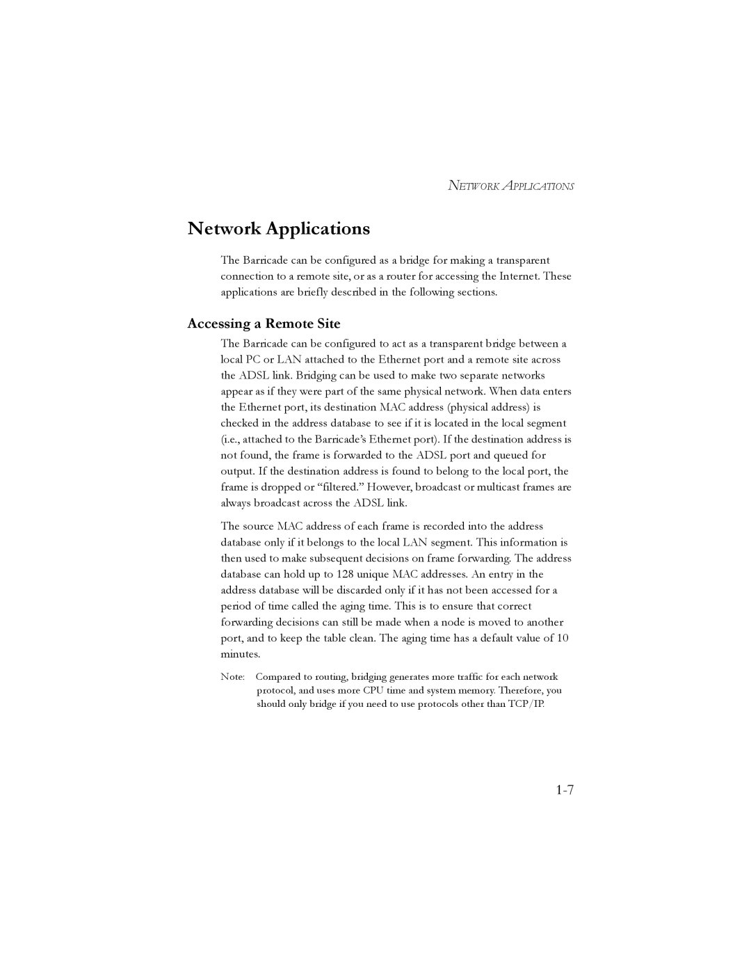 SMC Networks SMC7401BRA manual Network Applications, Accessing a Remote Site 