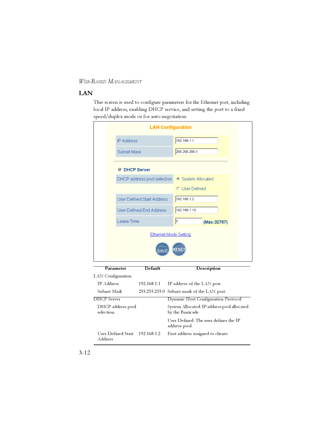 SMC Networks SMC7401BRA manual Lan 