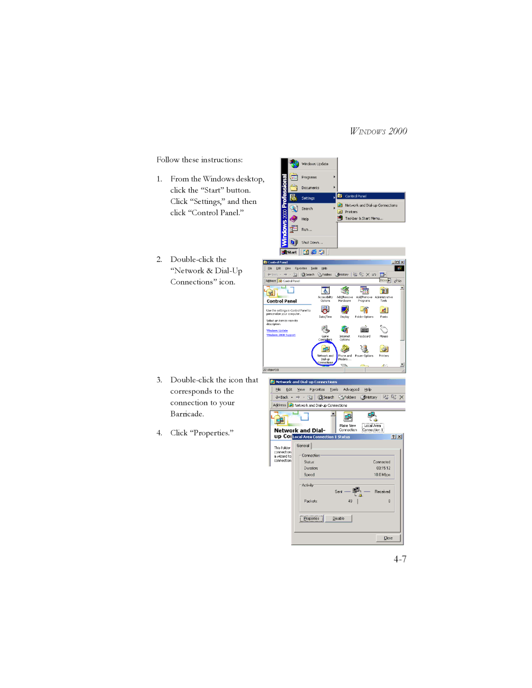 SMC Networks SMC7401BRA manual Windows 