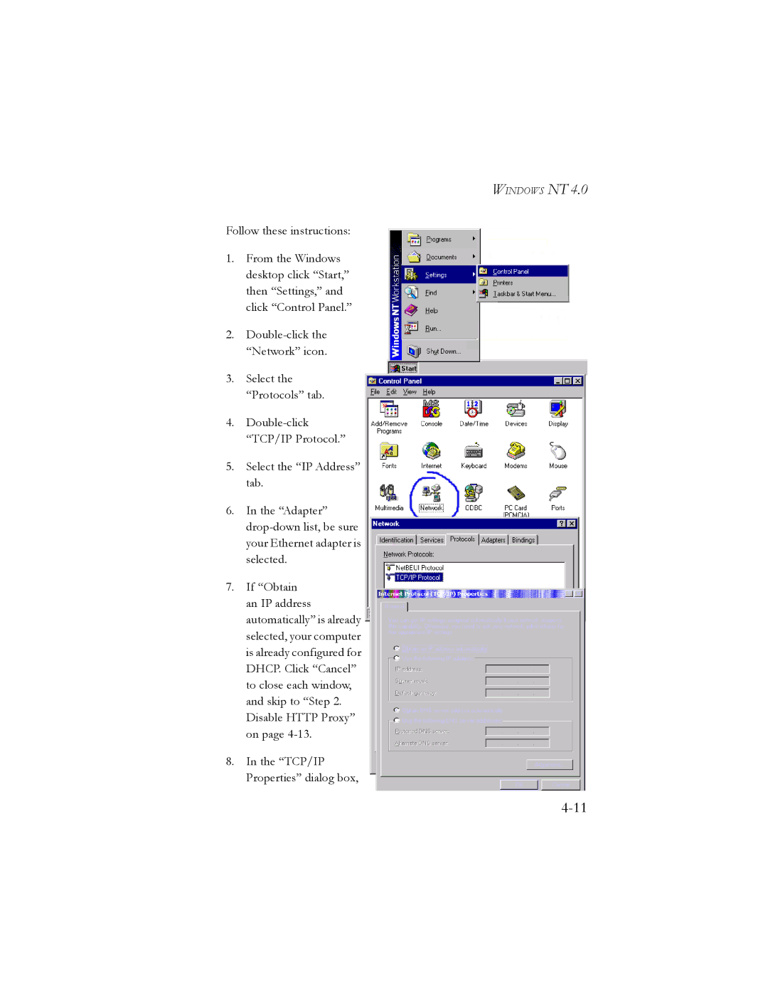 SMC Networks SMC7401BRA manual Windows NT 