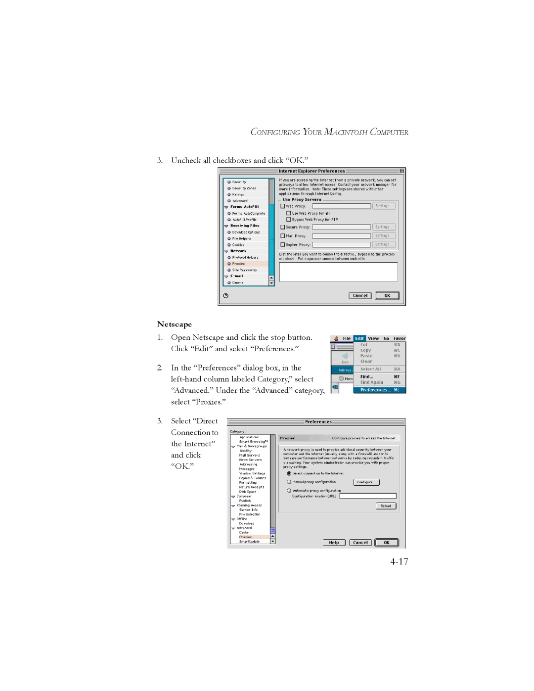 SMC Networks SMC7401BRA manual Uncheck all checkboxes and click OK 