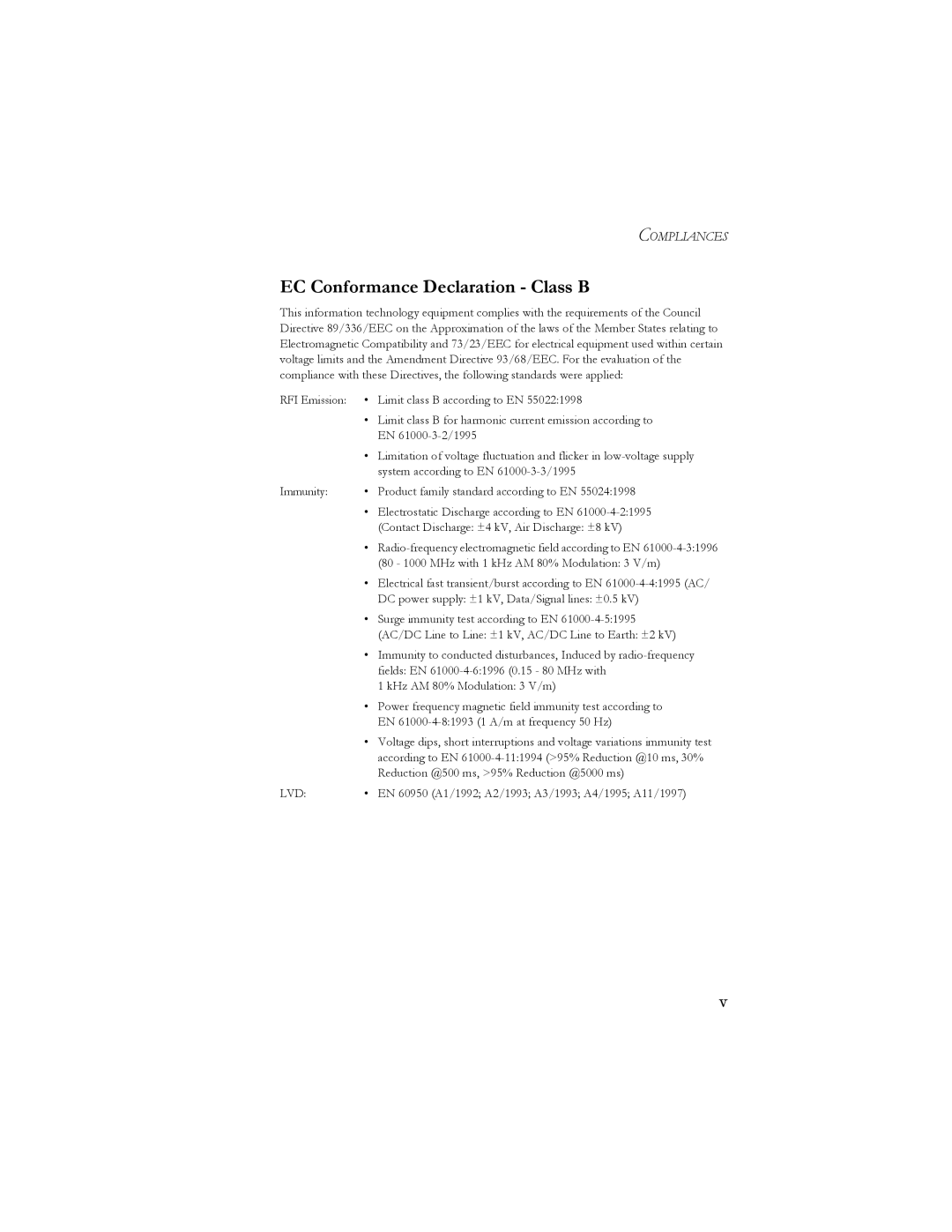SMC Networks SMC7404BRA EU manual EC Conformance Declaration - Class B, Compliances 