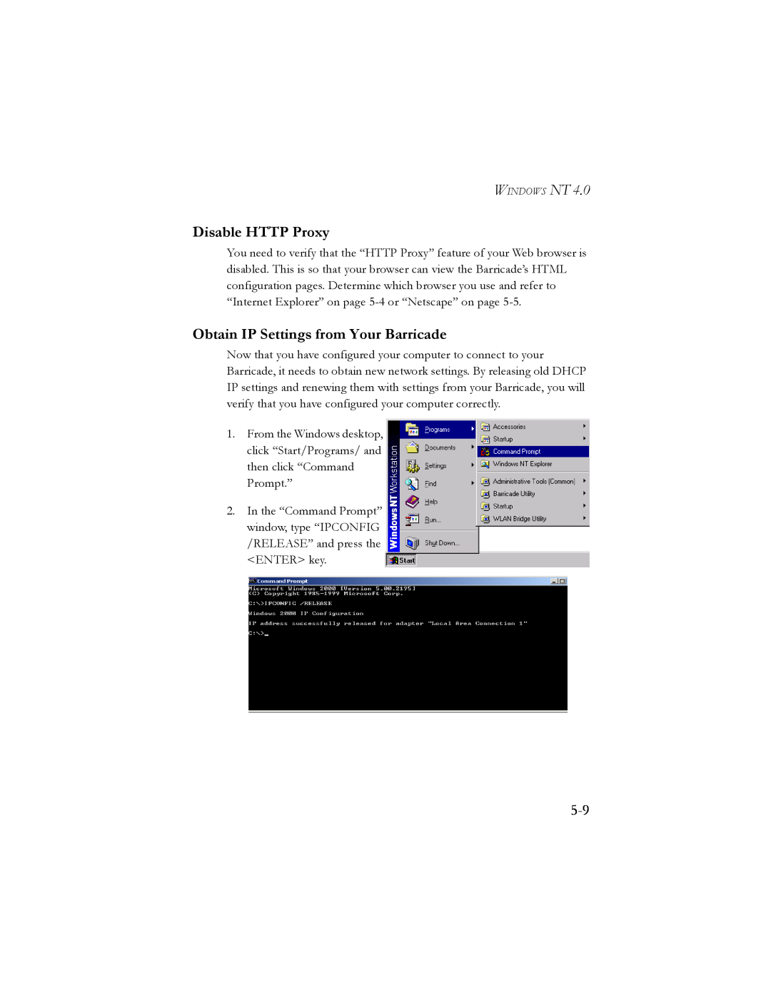 SMC Networks SMC7404BRA EU manual Windows Nt 