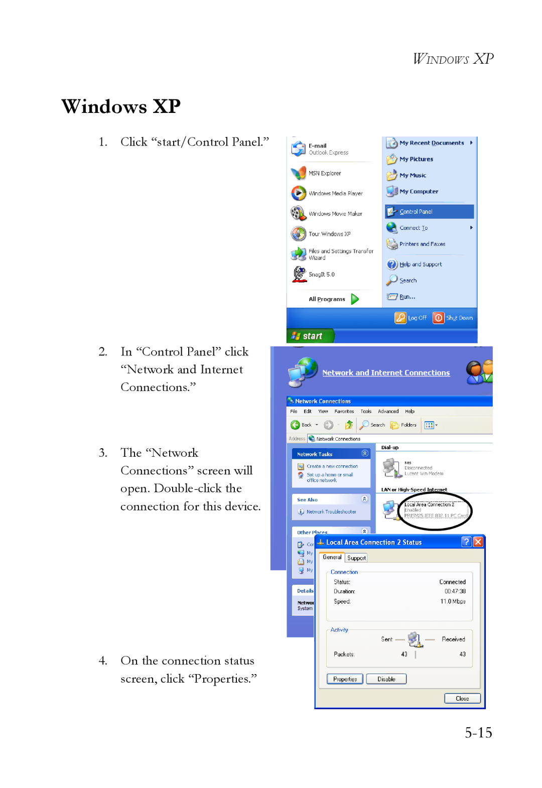 SMC Networks SMC7404WBRA manual Windows XP 