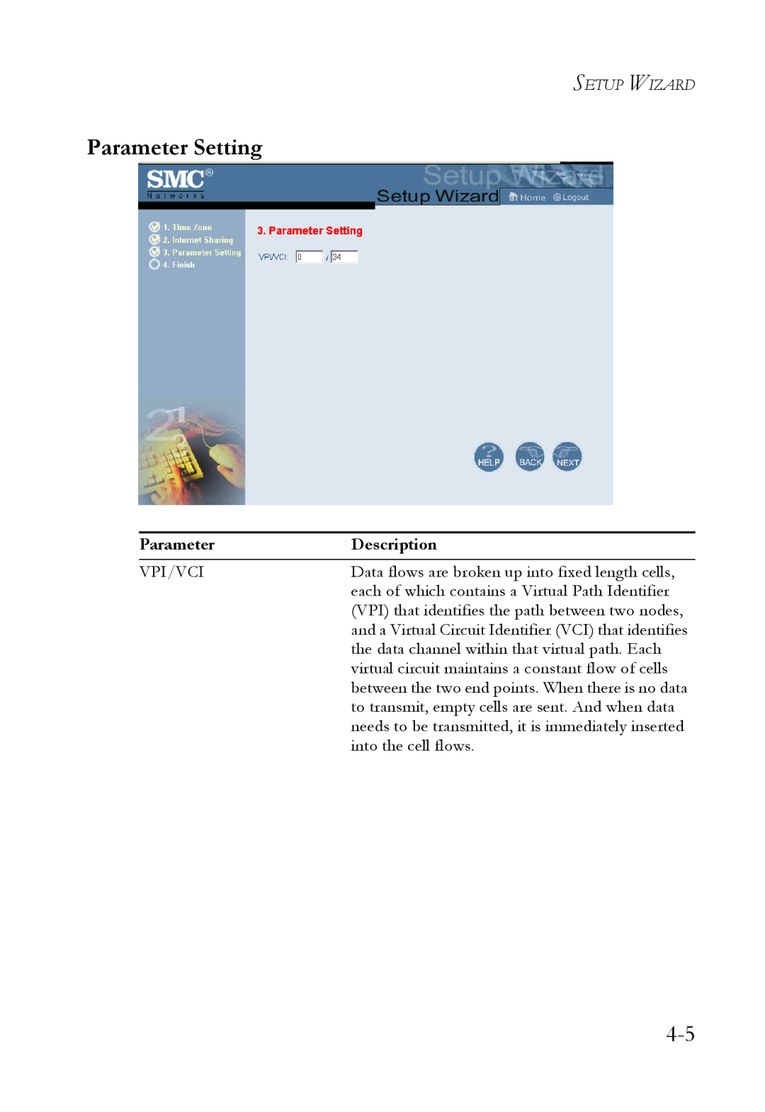 SMC Networks SMC7404WBRA manual Parameter Setting, Parameter Description 