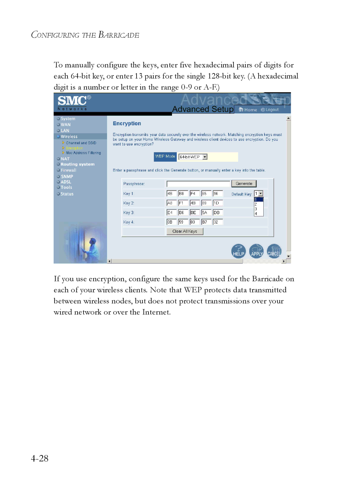 SMC Networks SMC7404WBRA manual Configuring the Barricade 