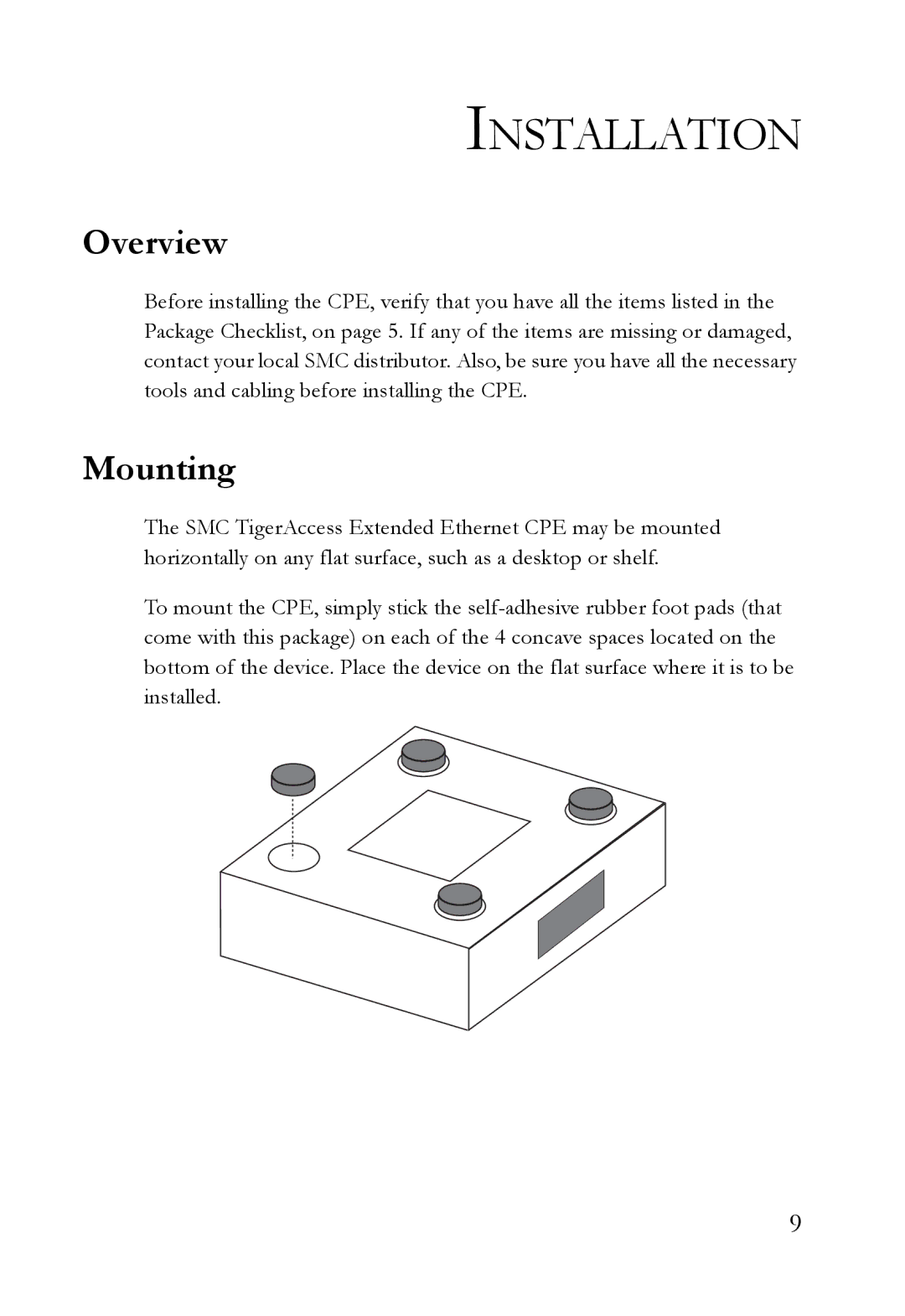 SMC Networks SMC7500A/VCP manual Installation, Overview, Mounting 