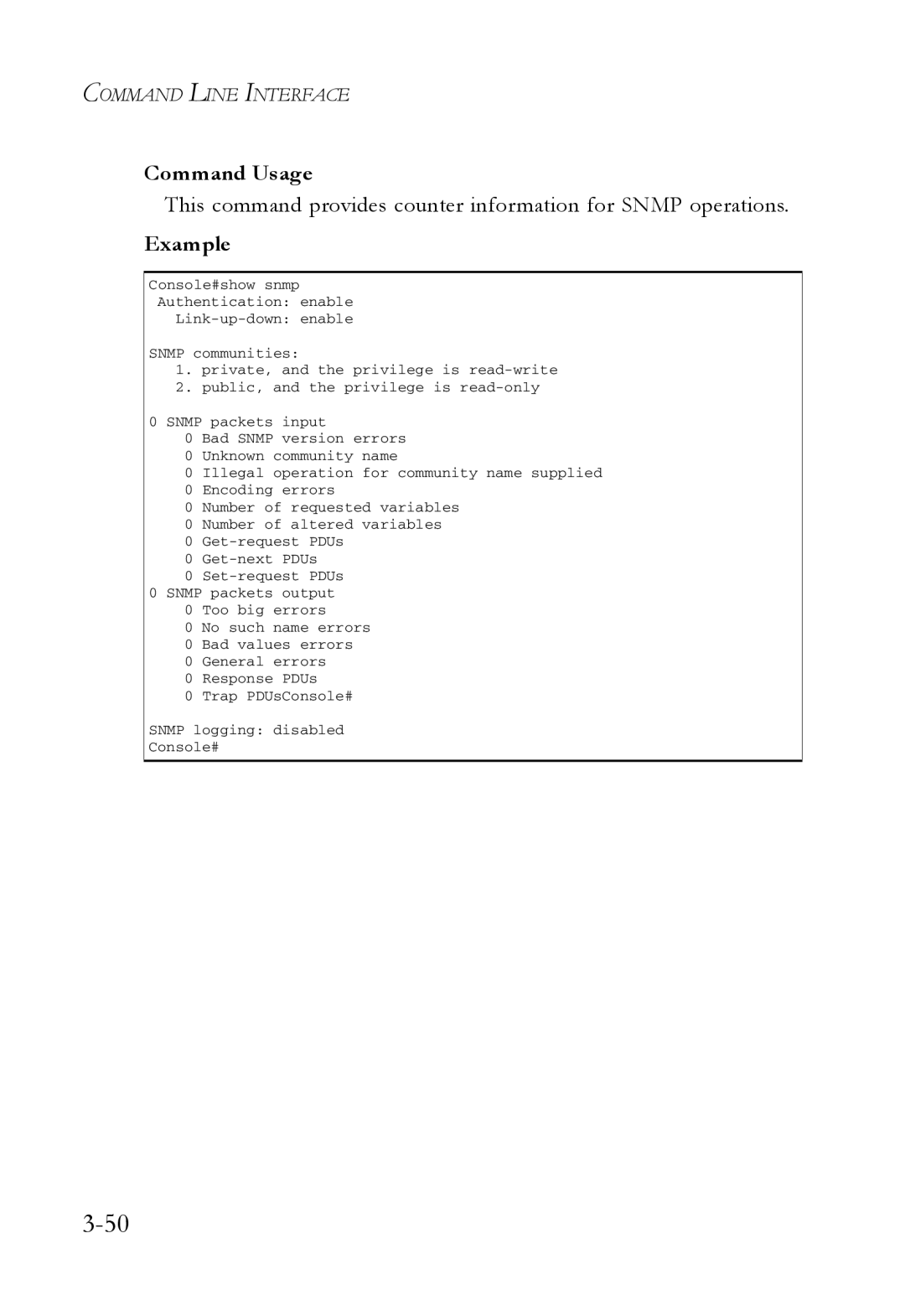 SMC Networks SMC7724M/VSW manual Command Usage 