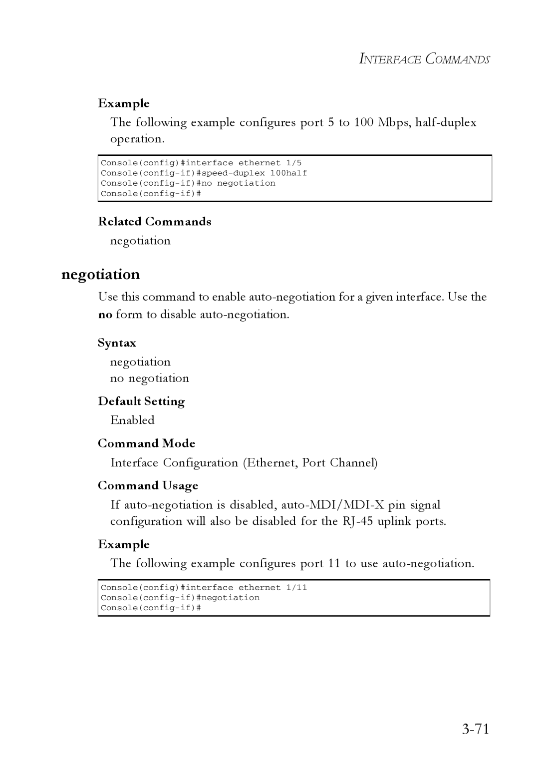 SMC Networks SMC7724M/VSW manual Negotiation no negotiation 