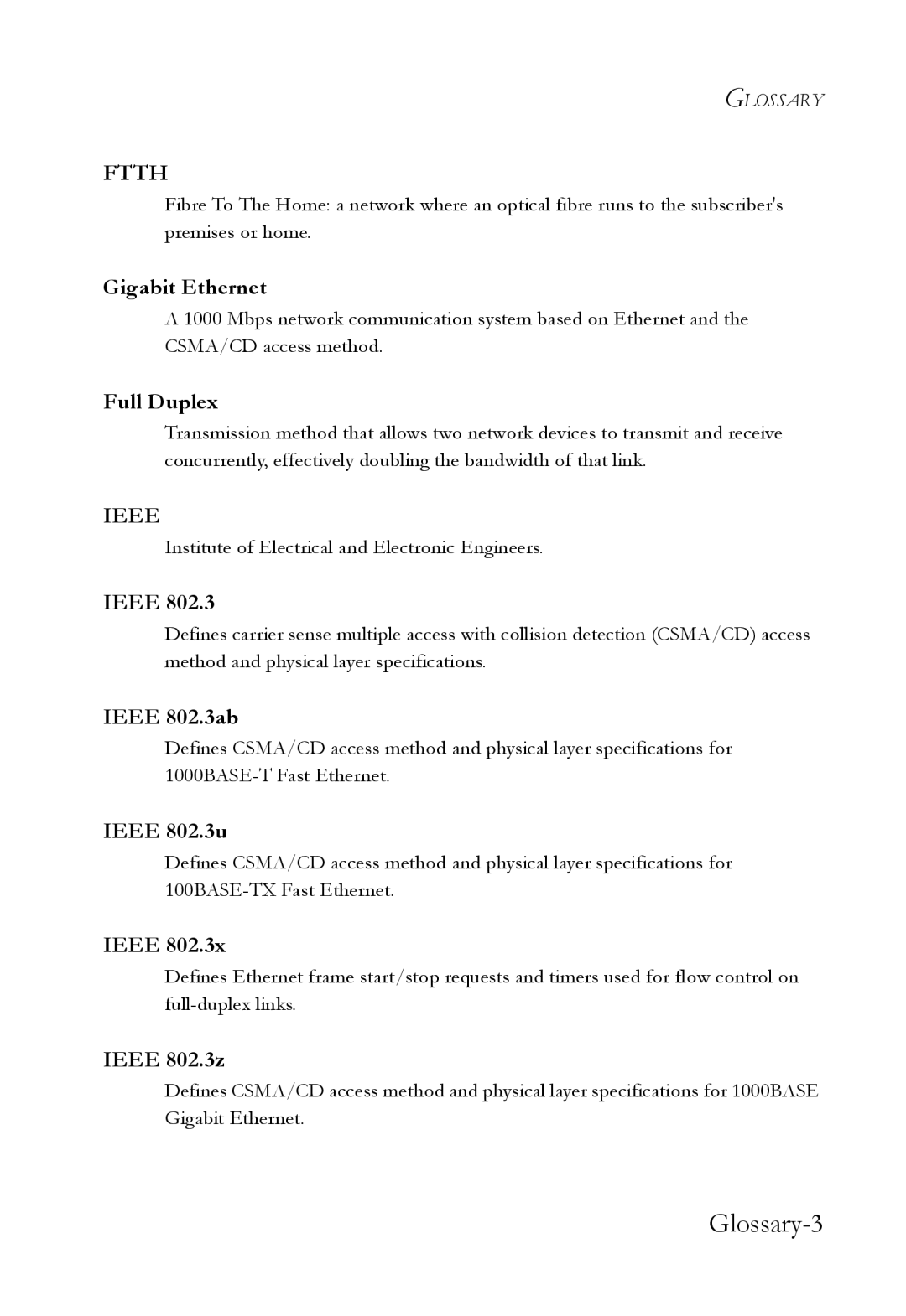 SMC Networks SMC7724M/VSW manual Glossary-3 