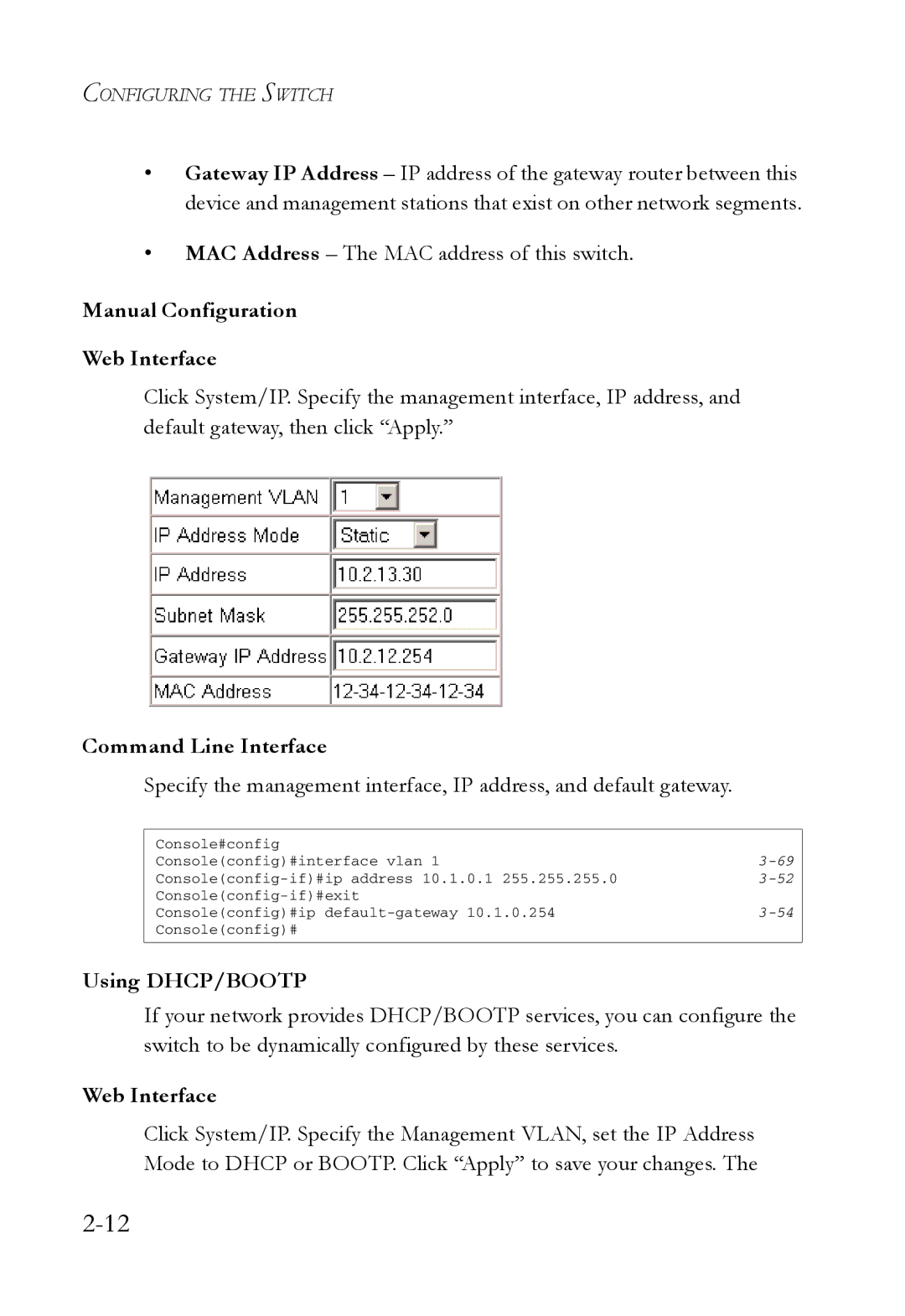 SMC Networks SMC7724M/VSW manual Manual Configuration Web Interface, Using DHCP/BOOTP 