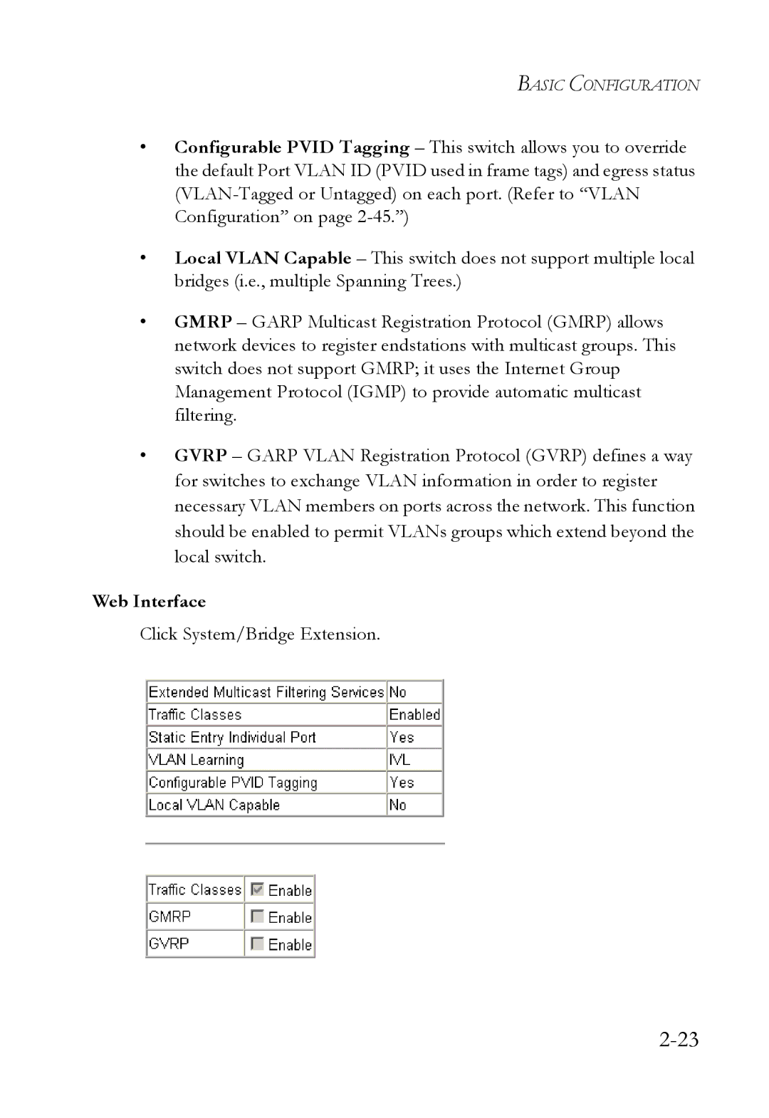 SMC Networks SMC7724M/VSW manual Click System/Bridge Extension 