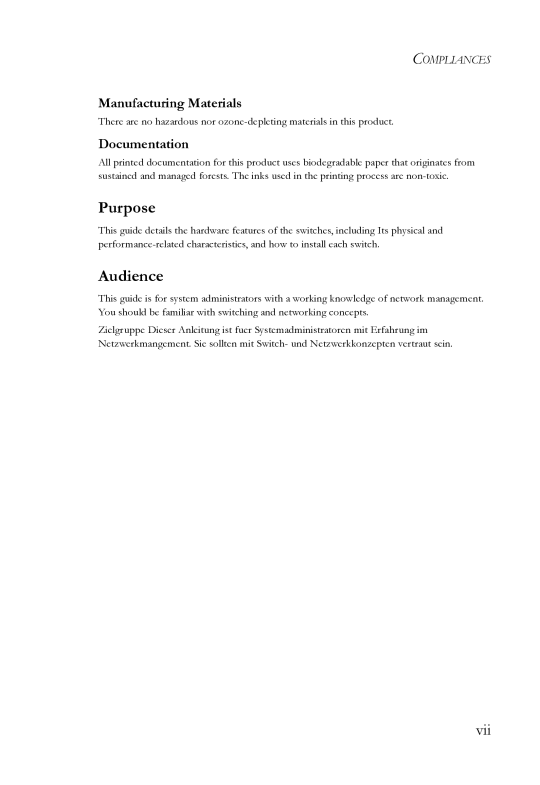 SMC Networks SMC7800A/VCP manual Purpose, Audience, Manufacturing Materials, Documentation 