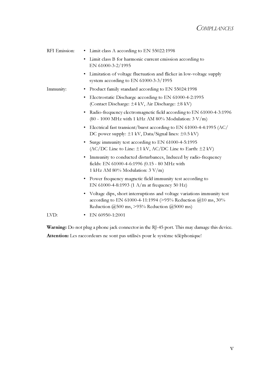 SMC Networks SMC7800A/VCP manual Lvd 