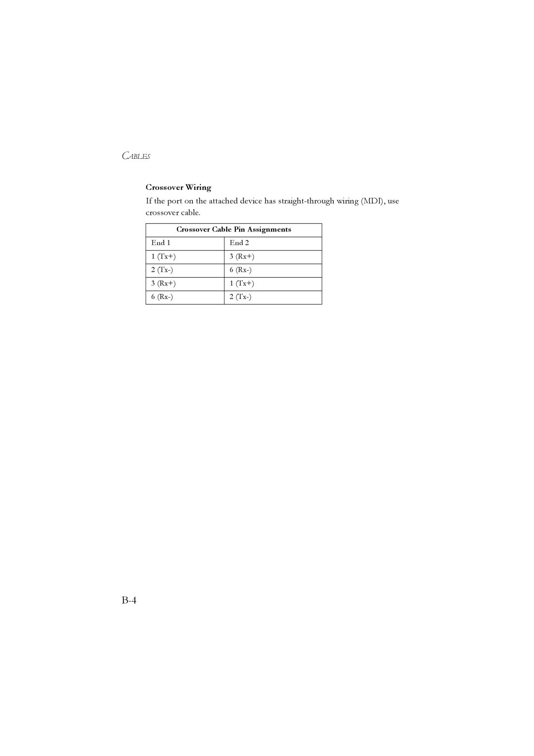 SMC Networks SMC7804WBRA manual Crossover Wiring 