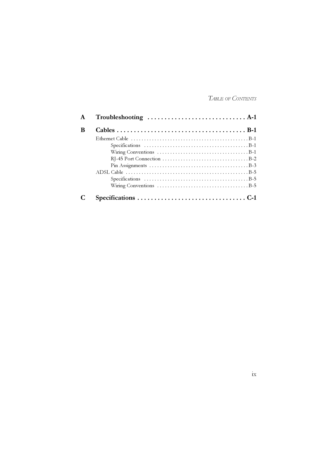 SMC Networks SMC7804WBRA manual Table of Contents 