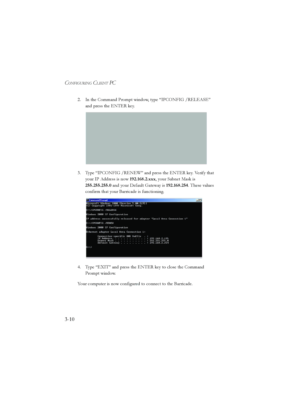 SMC Networks SMC7804WBRA manual Configuring Client PC 