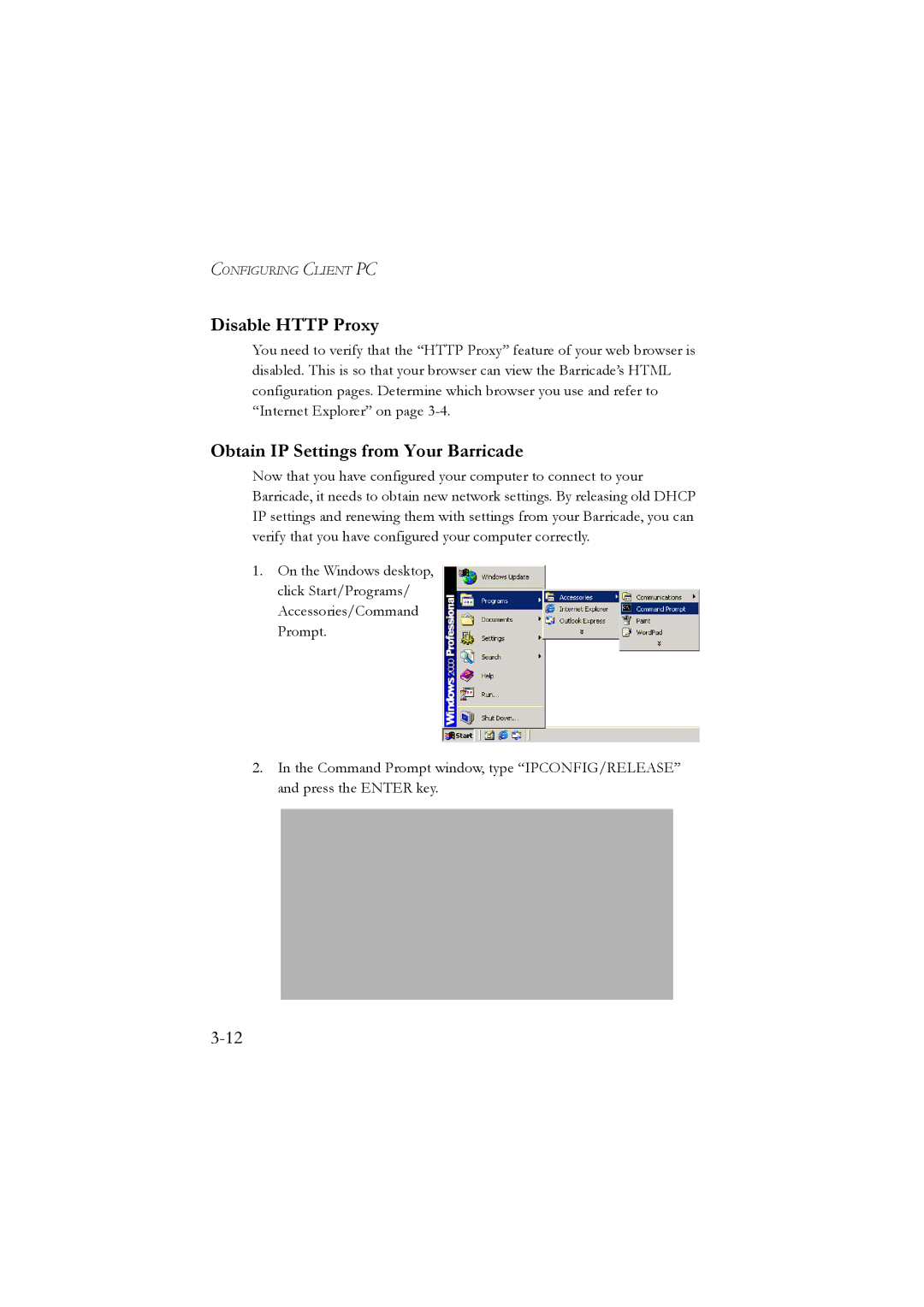 SMC Networks SMC7804WBRA manual Disable Http Proxy 