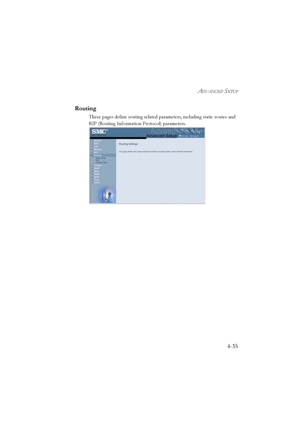 SMC Networks SMC7804WBRA manual Routing 