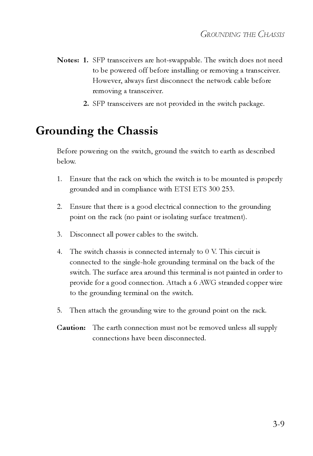 SMC Networks SMC7824M/ESW manual Grounding the Chassis 