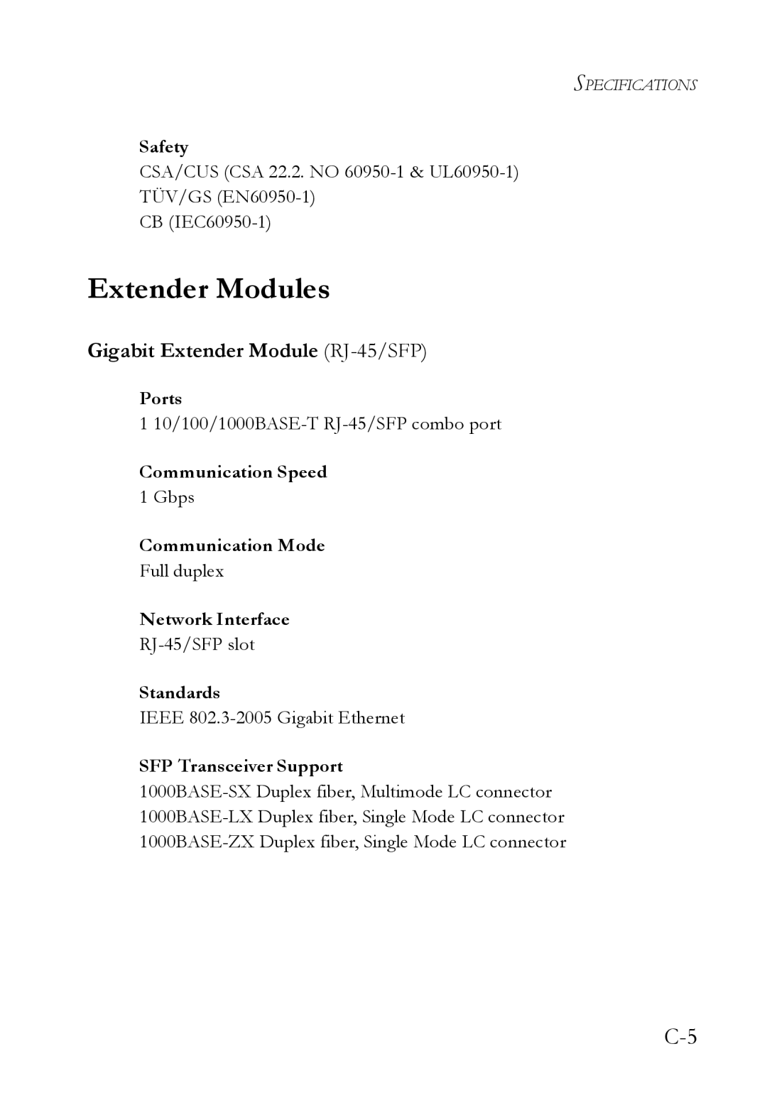 SMC Networks SMC7824M/ESW manual Extender Modules 