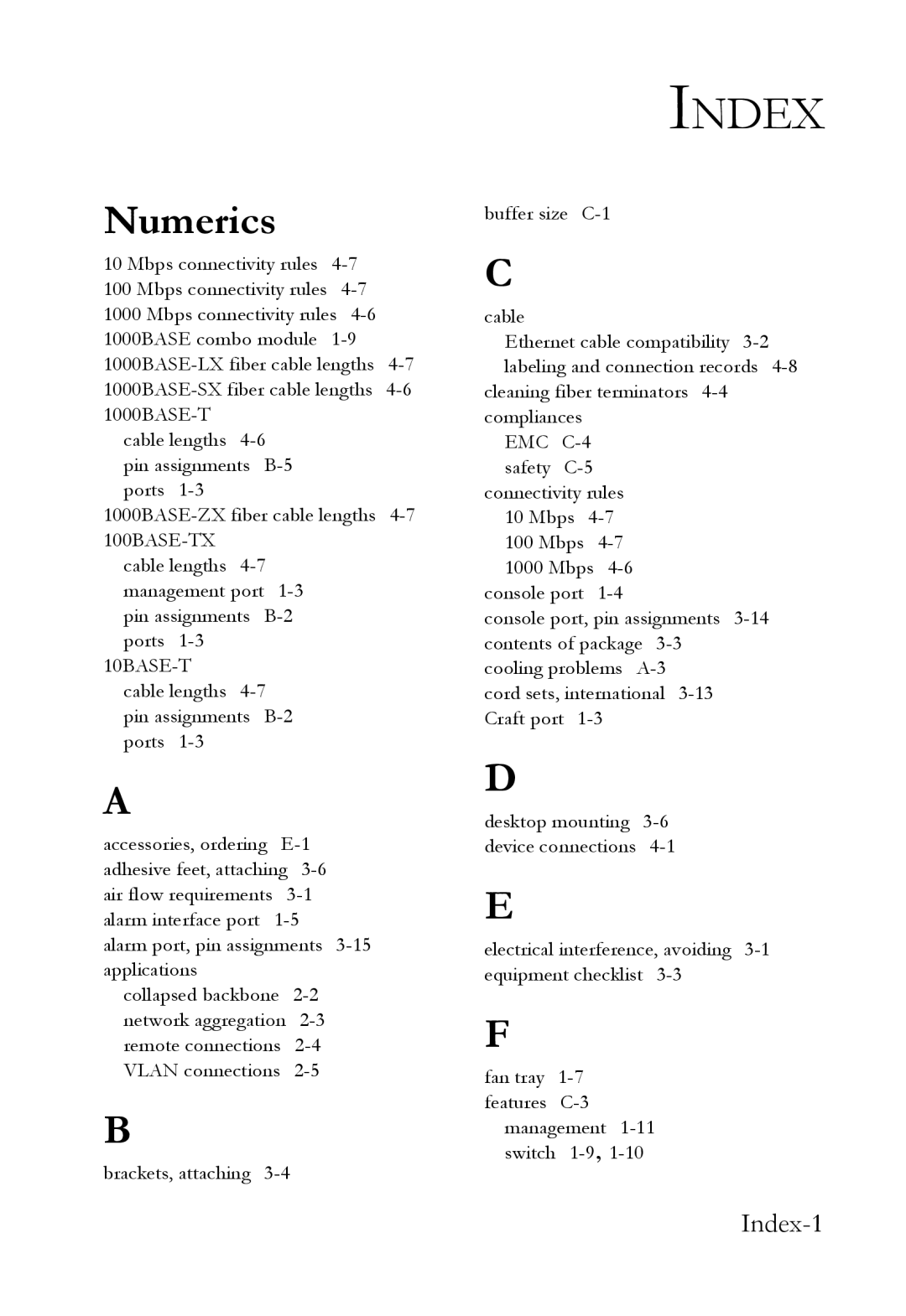 SMC Networks SMC7824M/ESW manual Index-1 