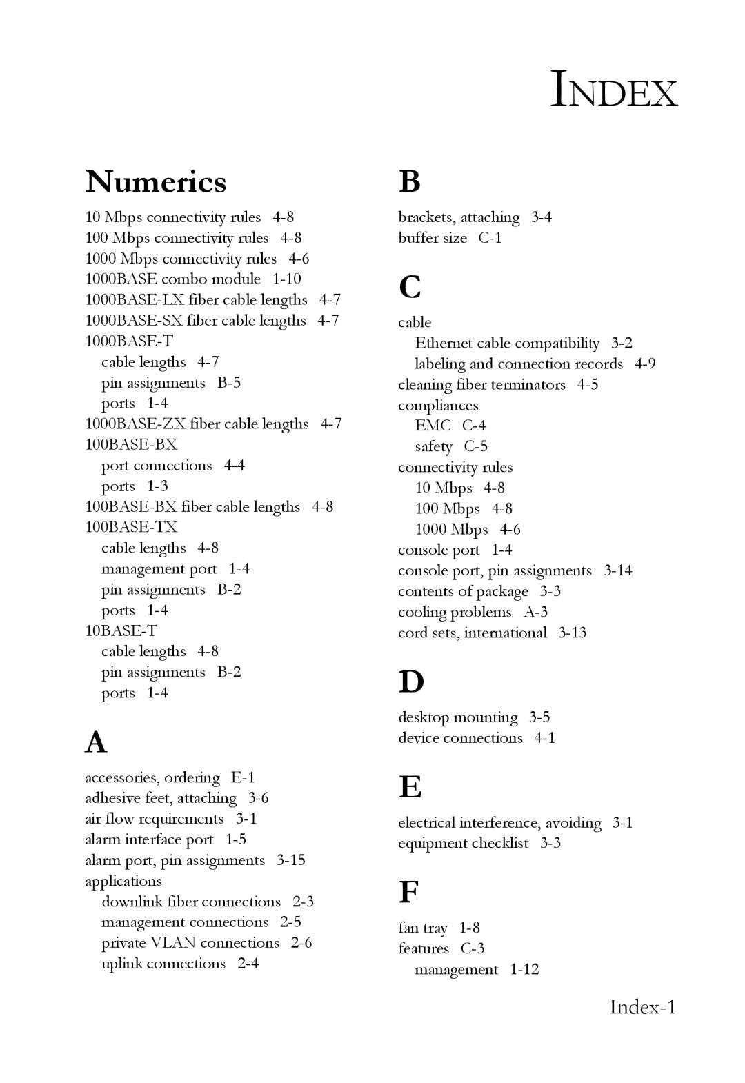 SMC Networks SMC7824M/FSW manual Index-1 