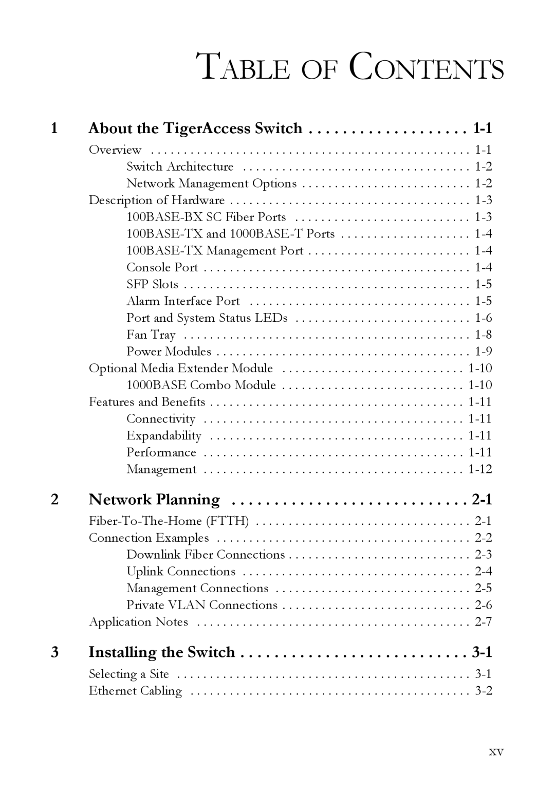 SMC Networks SMC7824M/FSW manual Table of Contents 