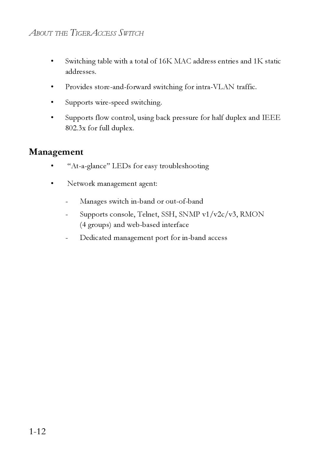 SMC Networks SMC7824M/FSW manual Management 