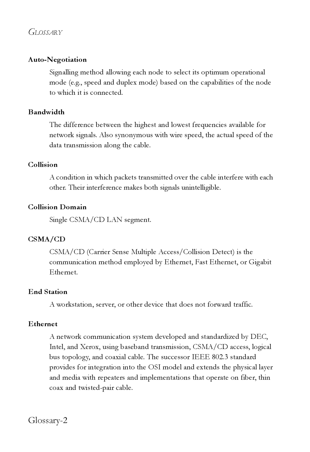 SMC Networks SMC7824M/FSW manual Glossary-2 