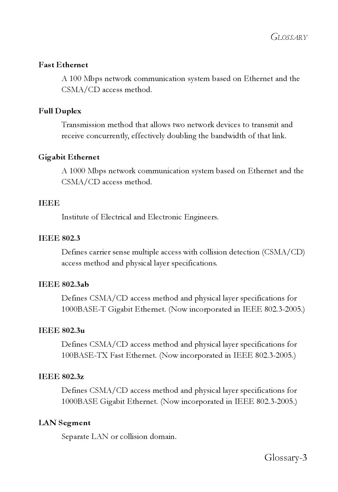 SMC Networks SMC7824M/FSW manual Glossary-3 