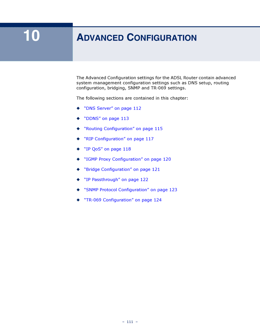 SMC Networks SMC7901WBRA2 B1 manual Advanced Configuration 